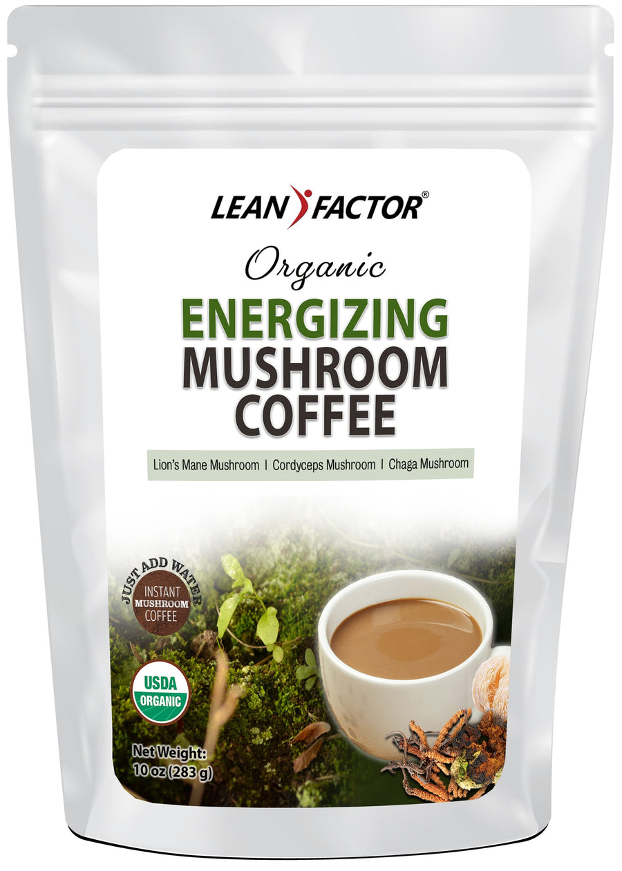 Organic Energizing Mushroom Coffee General Health Lean Factor 10 oz 