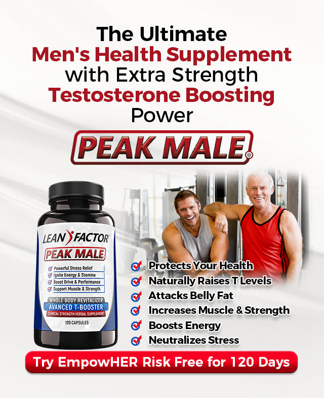 Peak Male by Lean Factor is the Ultimate Testosterone Booster (T Booster) & Men's Health Supplement