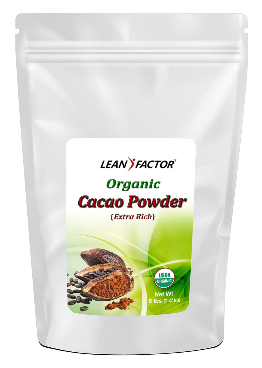 Cacao Powder - Extra Rich - Organic General Health Lean Factor 5 lbs 