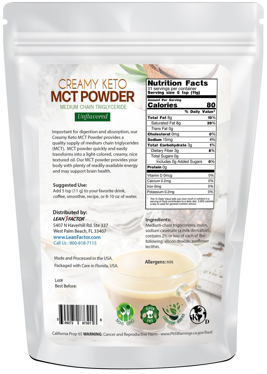Creamy Keto MCT Powder Weight Loss Lean Factor 