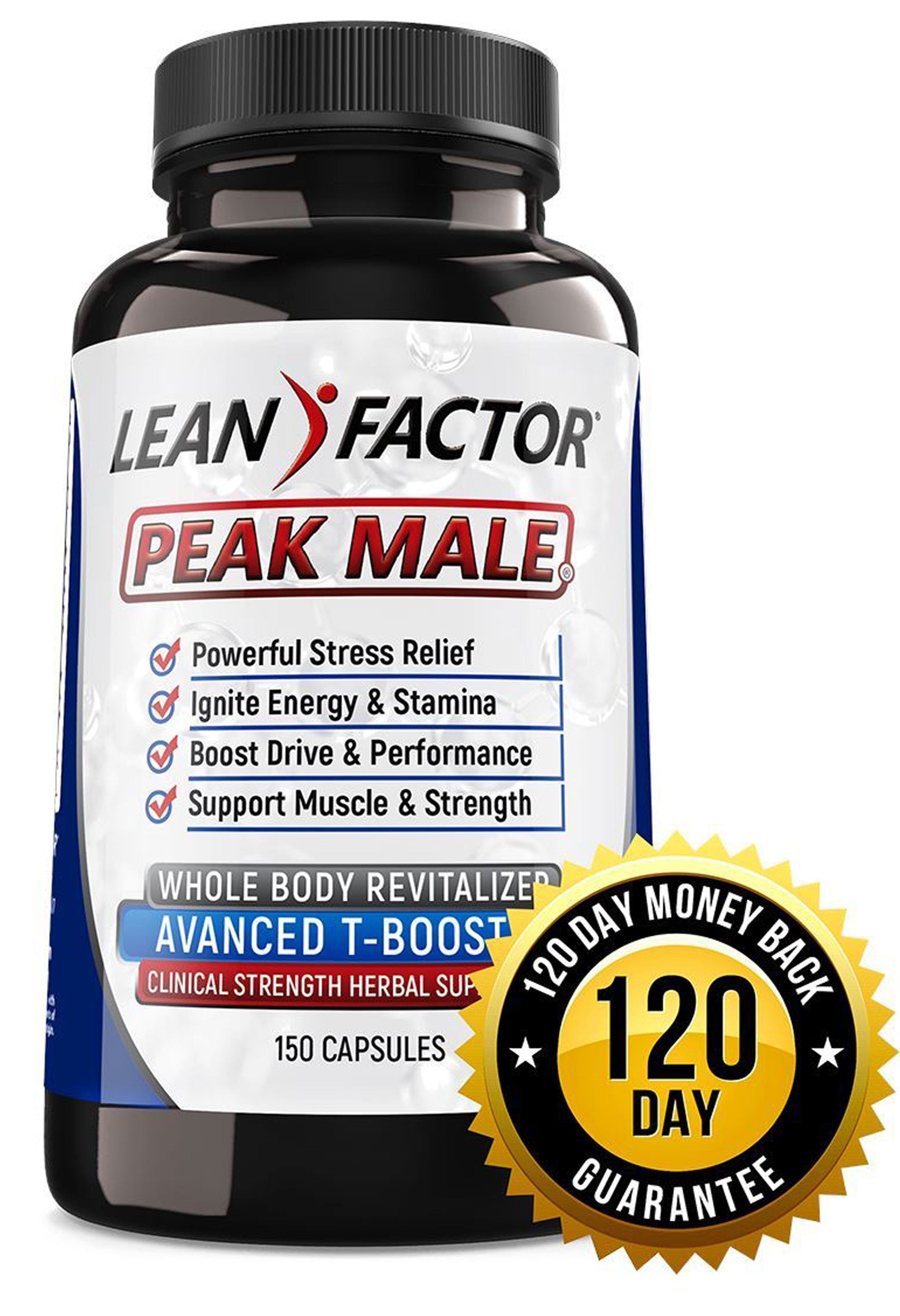 Peak Male by Lean Factor: Ultimate Natural T-Booster & Vitality Enhancer