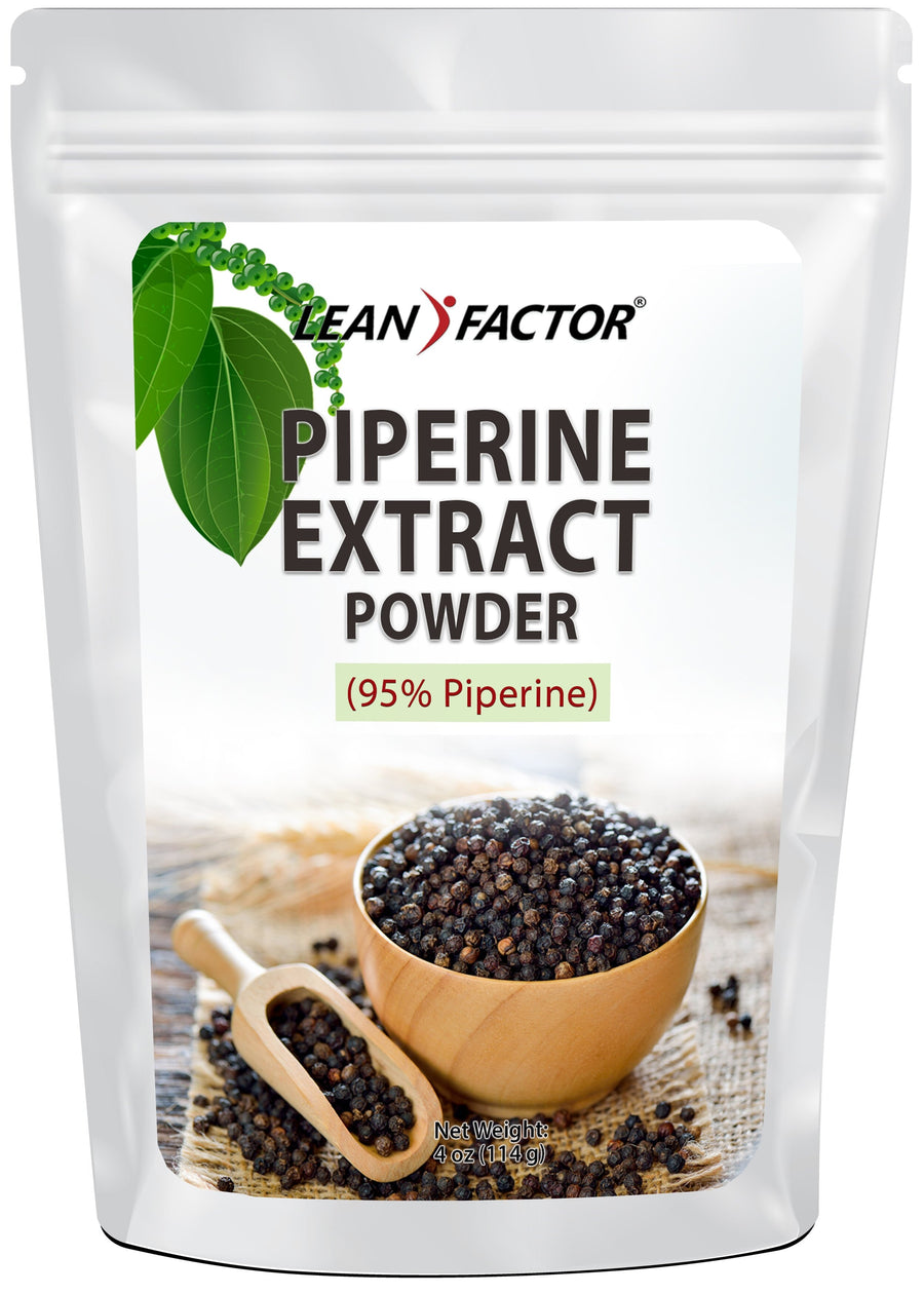 Piperine Powder (Black Pepper Extract) General Health Lean Factor 4 oz 